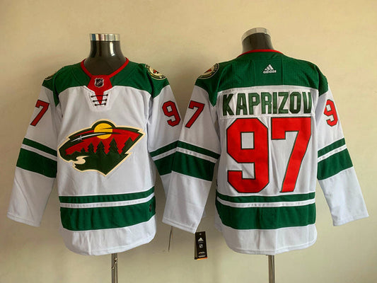 Men's Minnesota Wild Kirill Kaprizov #97 White Breakaway jersey