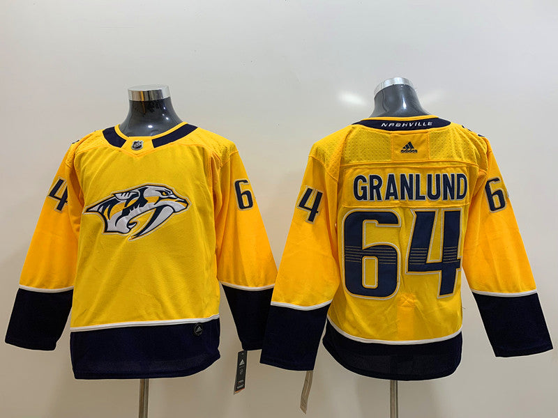 Men's Nashville Predators Mikael Granlund #64 Gold Home Breakaway Player jersey
