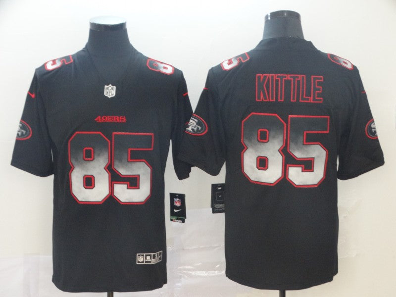 Men's San Francisco 49ers #85 George Kittle Black Team Game jersey