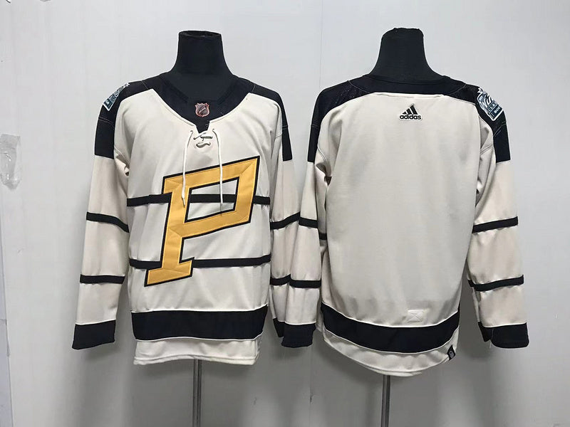 Men's Pittsburgh Penguins Cream 2023 Winter Classic Blank jersey