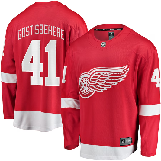 Men's Detroit Red Wings Shayne Gostisbehere #41 Red Home Breakaway jersey