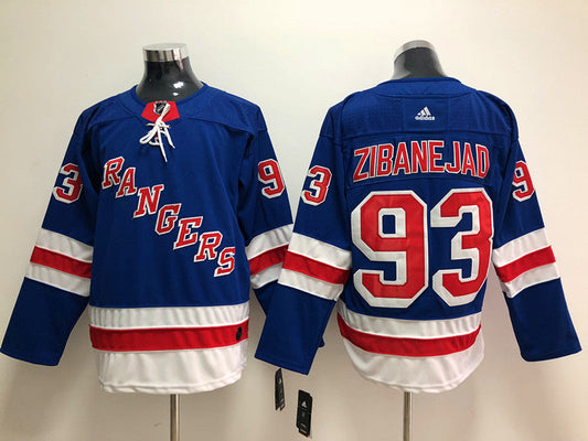 Men's New York Rangers Mika Zibanejad #93 Blue Player jersey