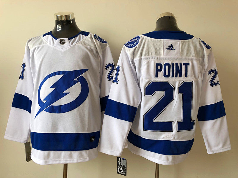 Men's Tampa Bay Lightning Brayden Point #21 White Player Game jersey