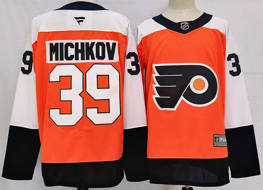 Men's Philadelphia Flyers Matvei Michkov #39 Oange Player jersey