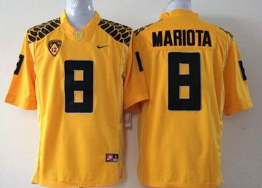 Men's Oregon Ducks Marcus Mariota #8 Yellow Player Game Jersey