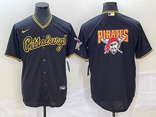 Men's Pittsburgh Pirates Black Replica Player jersey