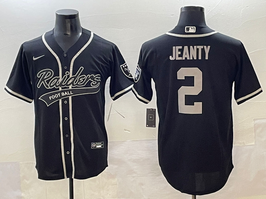 Men's Las Vegas Raiders Ashton Jeanty #2 Black Game Player Jersey