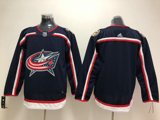 Men's Columbus Blue Jackets Navy Breakaway Home Blank jersey