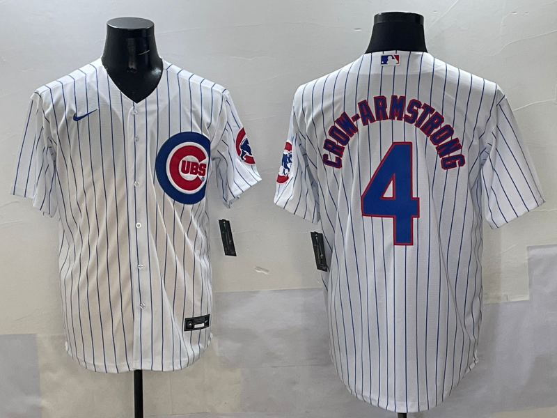 Men's Chicago Cubs Pete Crow-Armstrong #4 White Home Replica Player Jersey