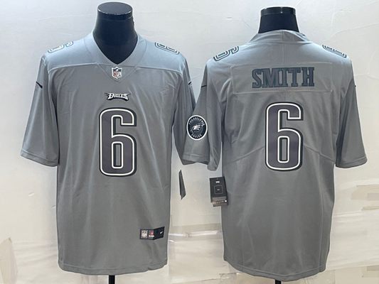 Men's Philadelphia Eagles DeVonta Smith #6 Gray Atmosphere Fashion Game jersey