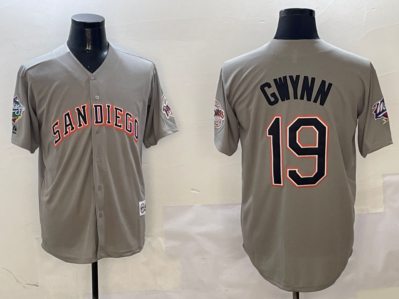 Men's San Diego Padres Tony Gwynn #19 Gray Limited Player jersey