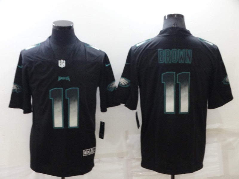 Men's Philadelphia Eagles #11 A.J. Brown Black Player Game jersey
