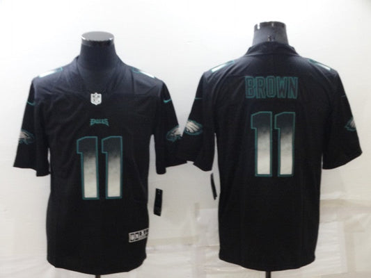 Men's Philadelphia Eagles #11 A.J. Brown Black Player Game jersey