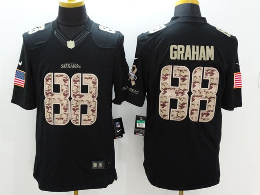 Men's Seattle Seahawks Jimmy Graham #88 Black Game Player jersey