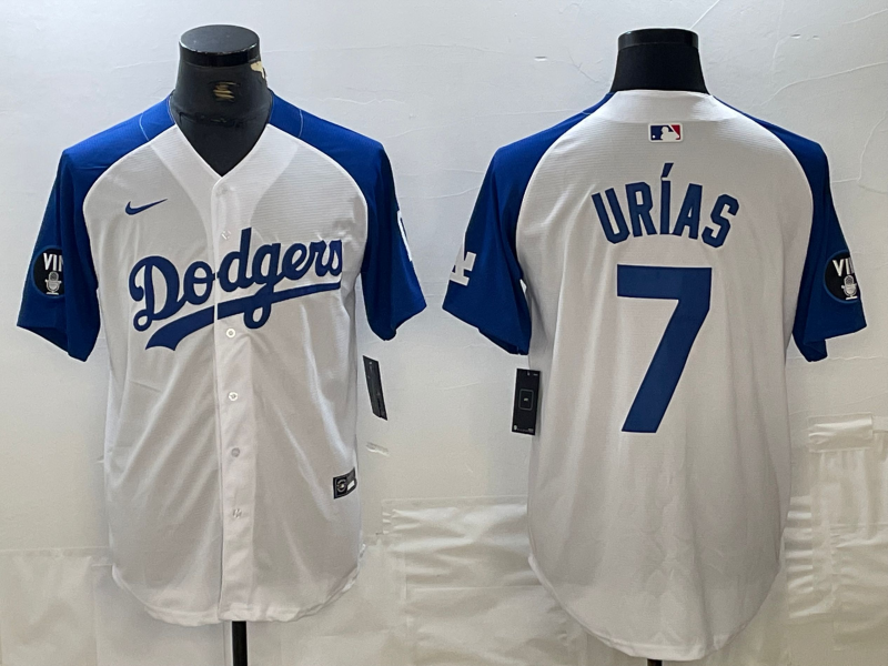 Men's Los Angeles Dodgers Julio Urias #7 White Limited jersey