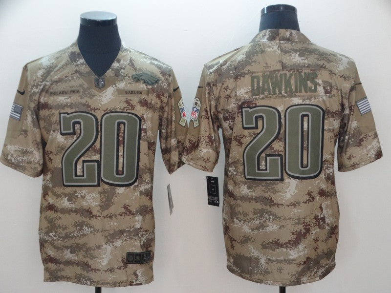 Men's Philadelphia Eagles Brian Dawkins #20 Camouflage Game jersey