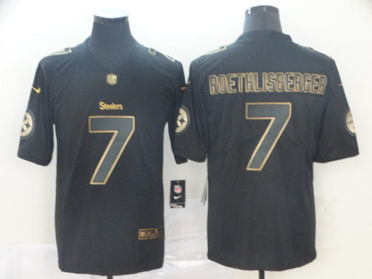 Men's Pittsburgh Steelers #7 Ben Roethlisberger Black Game jersey