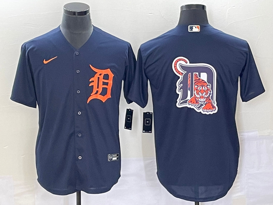 Men's Detroit Tigers Navy Alternate Authentic Logo Team jersey