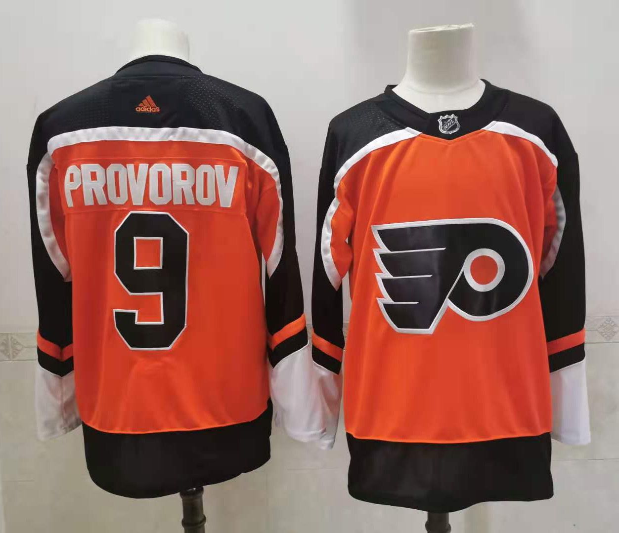 Men's Philadelphia Flyers Ivan Provorov #9 Orange Player Game jersey