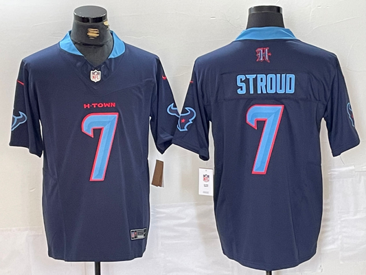 Men's Houston Texans C.J. Stroud #7 Navy Vapor F.U.S.E. Limited Jersey