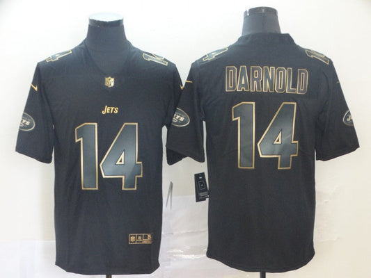 Men's New York Jets #14 Sam Darnold Black Game jersey