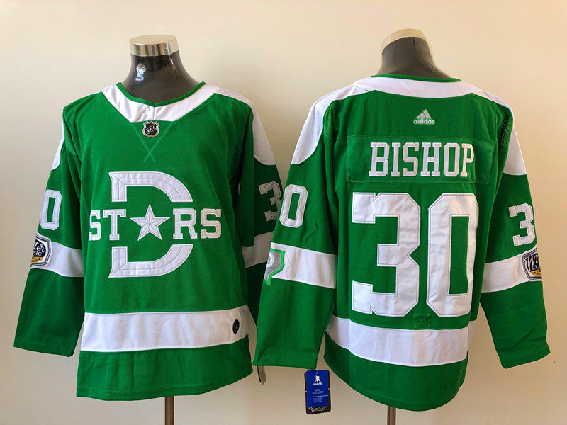 Men's Dallas Stars Ben Bishop #30 Green Breakaway Player jersey