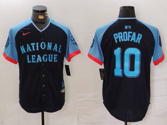 Men's National League Jurickson Profar #10 Navy 2024 MLB All-Star Game Limited Player jersey