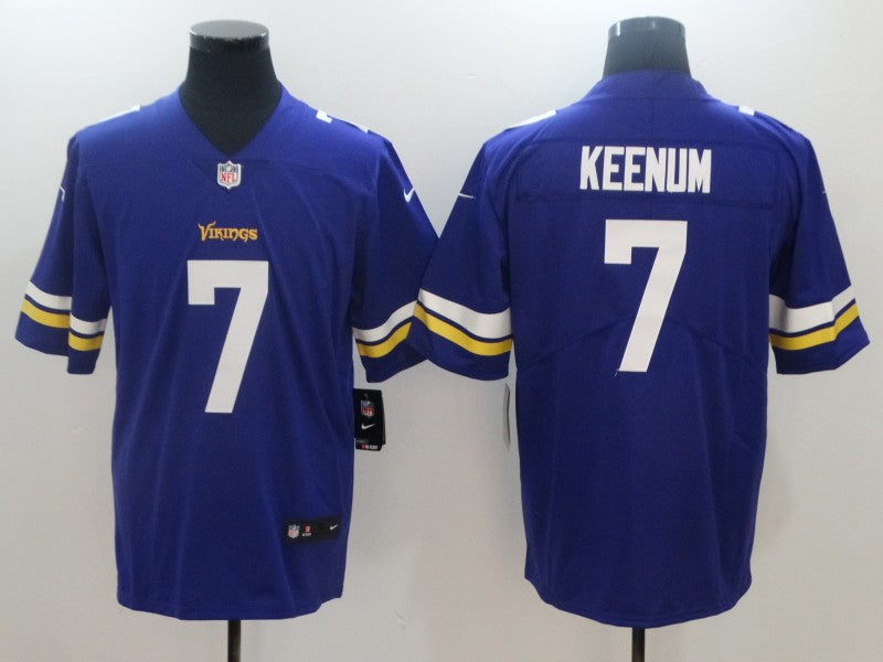 Men's Minnesota Vikings Case Keenum #7 Purple Game jersey