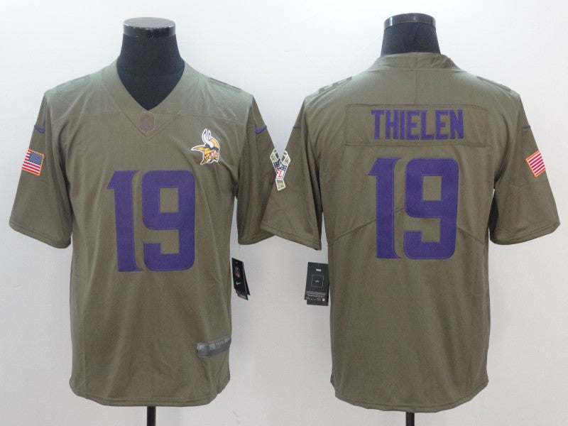 Men's Minnesota Vikings Adam Thielen #19 Brown Game Player jersey