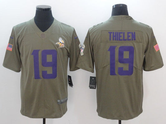 Men's Minnesota Vikings Adam Thielen #19 Brown Game Player jersey