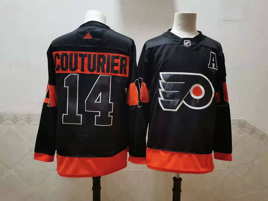 Men's Philadelphia Flyers Sean Couturier #14 Black Player jersey
