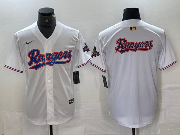 Men's Texas Rangers White 2024 Gold Collection Limited Player jersey