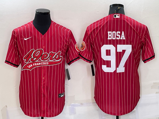 Men's San Francisco 49ers Nick Bosa #97 Red Player jersey Joint Edition
