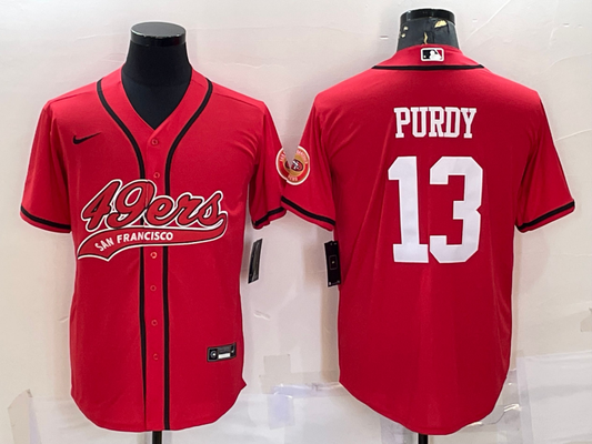 Men's San Francisco 49ers Brock Purdy #13 Red Game jersey Joint Edition