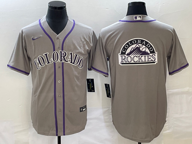 Men's Colorado Rockies Gray Replica Team jersey