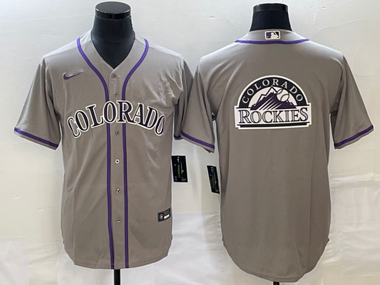 Men's Colorado Rockies Gray Replica Team jersey