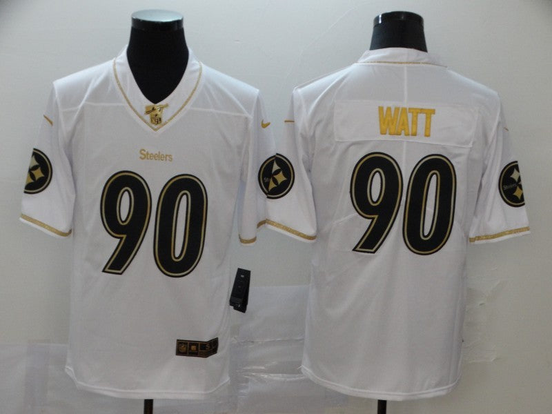 Men's Pittsburgh Steelers T.J. Watt #90 White Alternate Game jersey