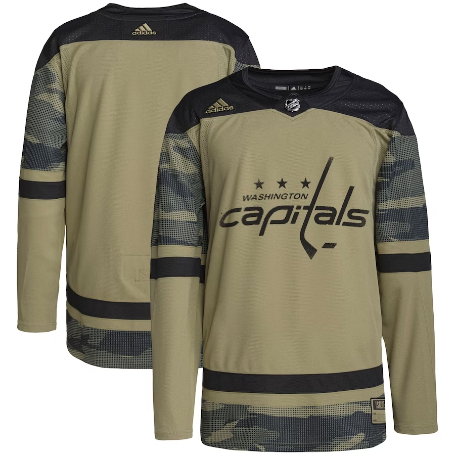 Men's Washington Capitals Camo Military Appreciation Team Authentic Blank jersey
