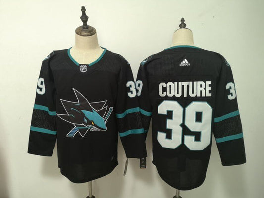 Men's San Jose Sharks Logan Couture #39 Black Breakaway Player jersey