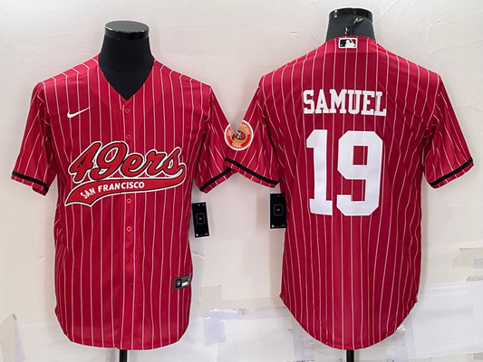 Men's San Francisco 49ers Deebo Samuel #19 Red Player jersey Joint Edition