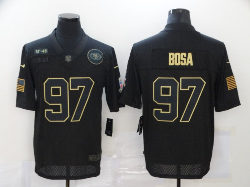 Men's San Francisco 49ers Nick Bosa #97 Black Authentic Game jersey
