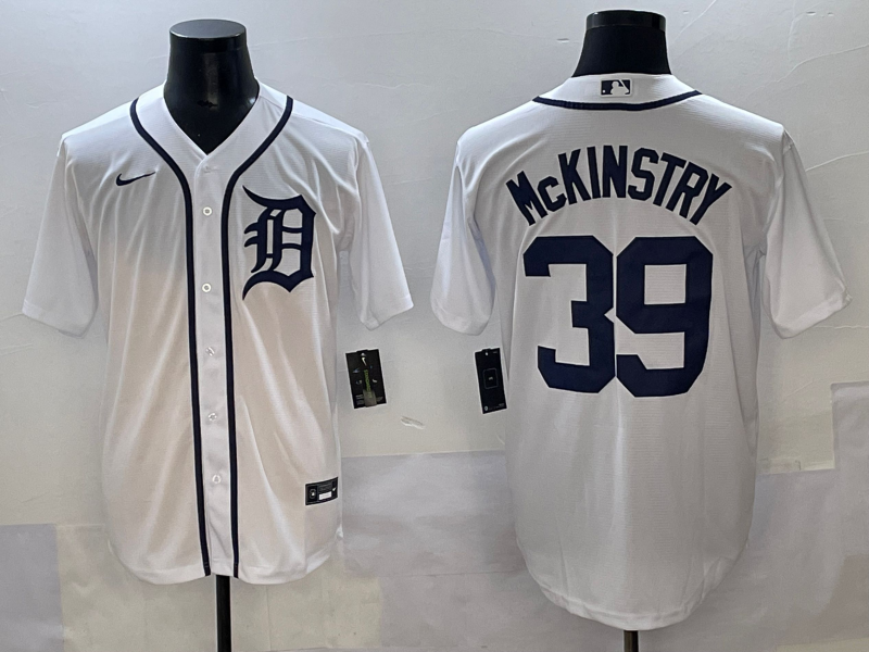 Men's Detroit Tigers Zach McKinstry #39 White Home Replica Player Jersey