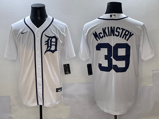 Men's Detroit Tigers Zach McKinstry #39 White Home Replica Player Jersey