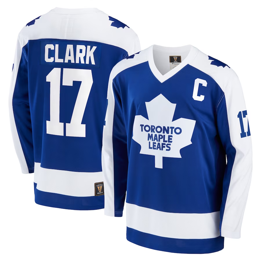 Men's Toronto Maple Leafs Wendel Clark #17 Blue Authentic Player jersey