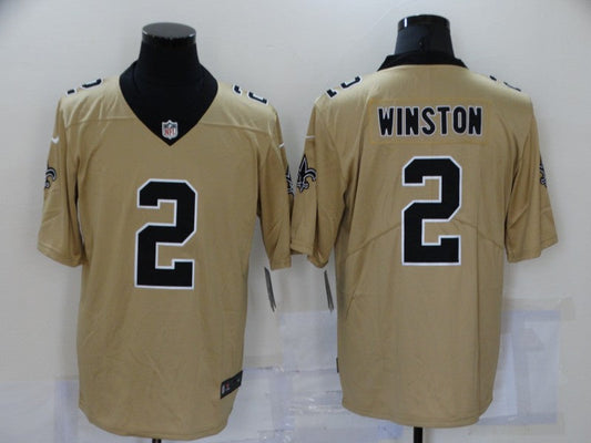 Men's New Orleans Saints Jameis Winston #2 Gold Inverted Game jersey
