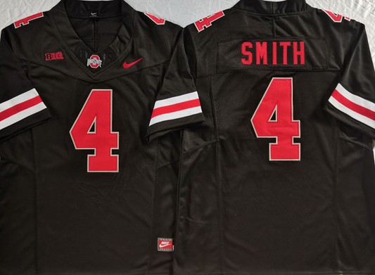 Men's Ohio State Buckeyes Jeremiah Smith #4 Black Game Jersey