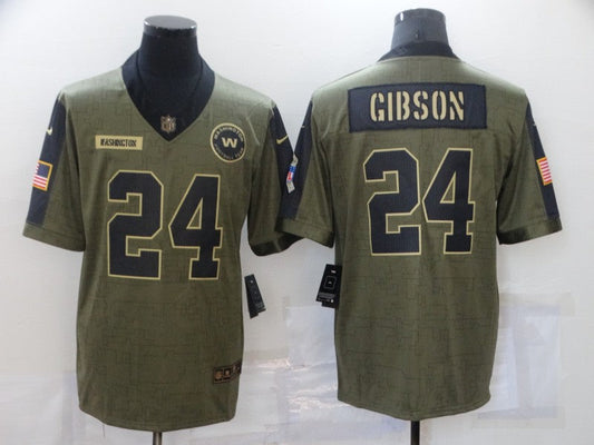 Men's Washington Commanders Antonio Gibson #24 Brown Game jersey