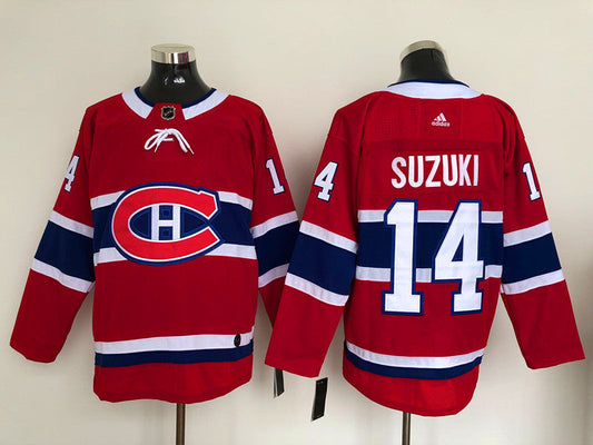 Men's Montreal Canadiens Nick Suzuki #14 Red Player jersey