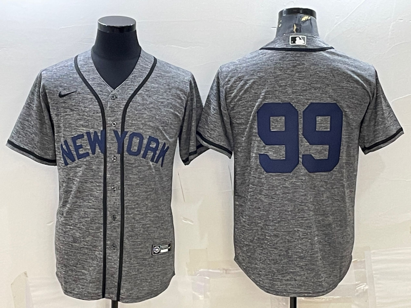 Men's New York Yankees Aaron Judge #99 Gray Replica Game Name jersey