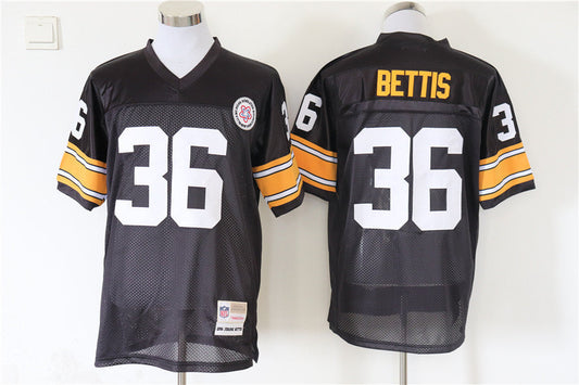 Men's Pittsburgh Steelers Jerome Bettis Mitchell & Ness Black Legacy Replica jersey
